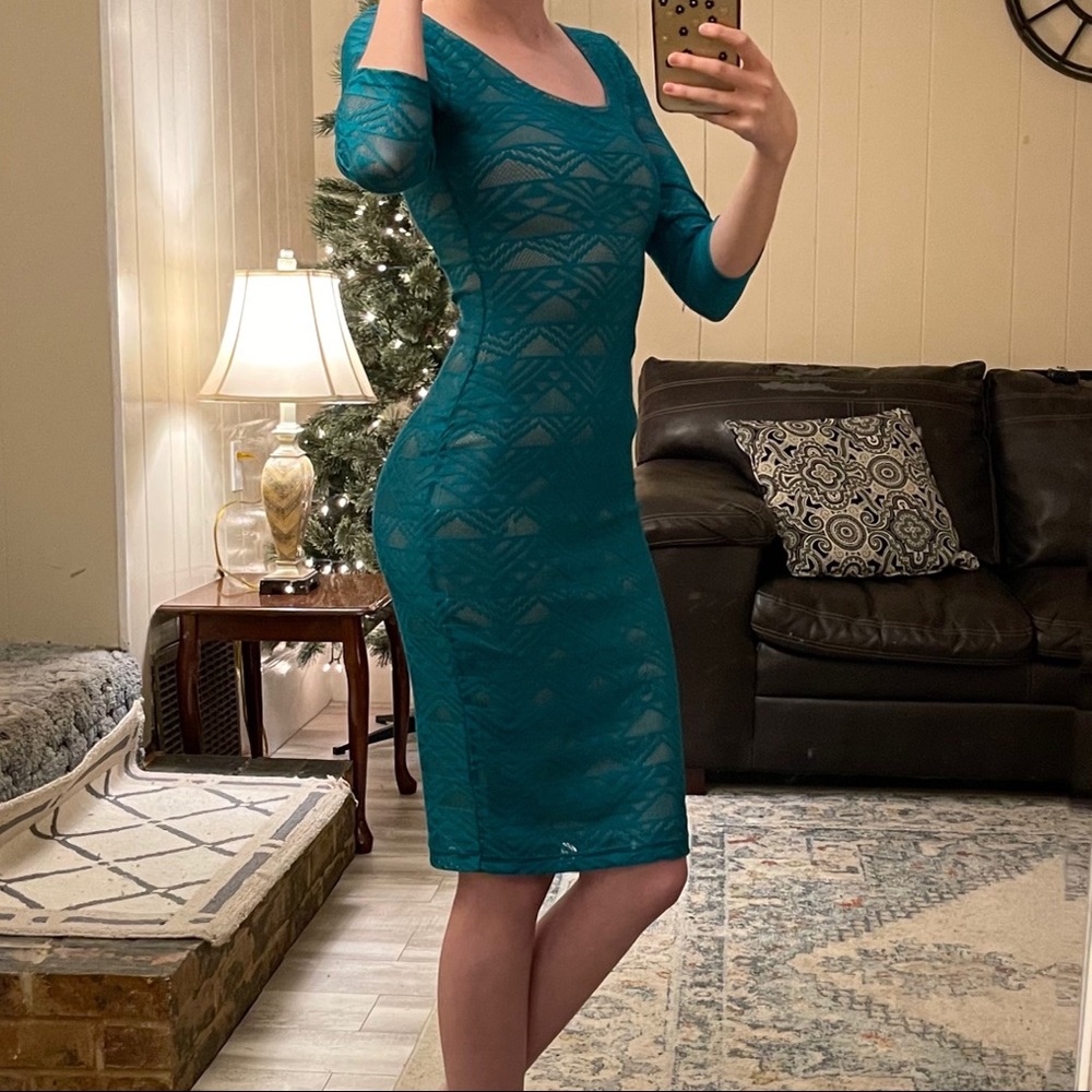 🚫SOLD🚫 Green/Blue Slim Dress